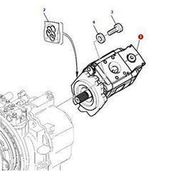 Hydraulic Pump Assembly 42N-60-11321 for Komatsu Backhoe Loader WB91R-5 WB91R-5E0 WB142-5