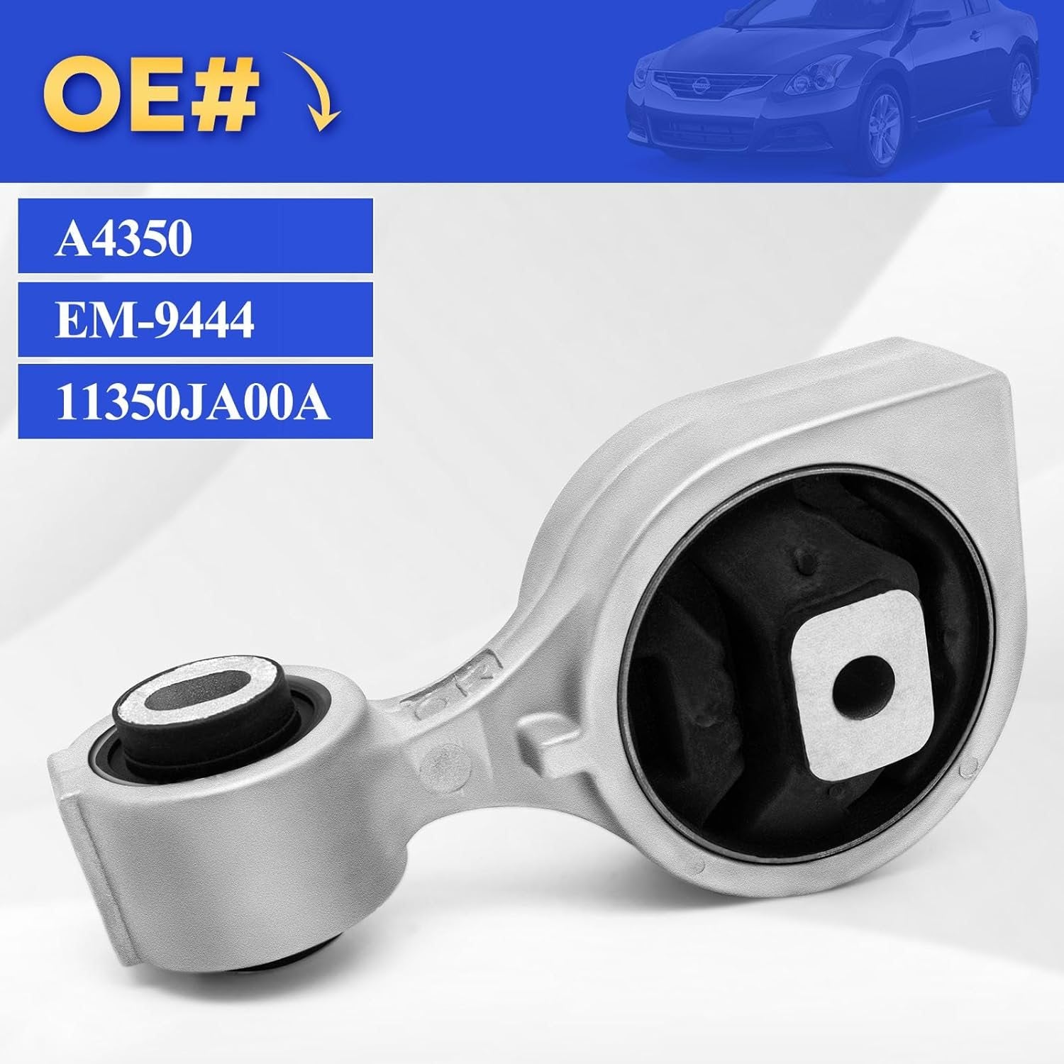 A4350 Front Torque Strut Engine Motor Engine Mount for 2007-2015 Nissan Altima L4 2.5L EM-9444, 11350JA00A, 11350JA80A
