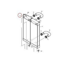 Water Tank Radiator 440211-00300 for Doosan Excavator DX300LC-3 DX300LC-3DI