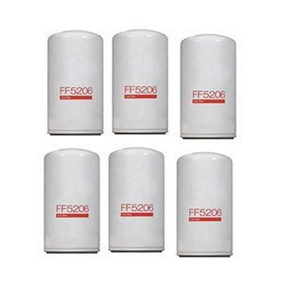 6Pcs Aftermarket Fleetguard FF5206 Fuel Filter