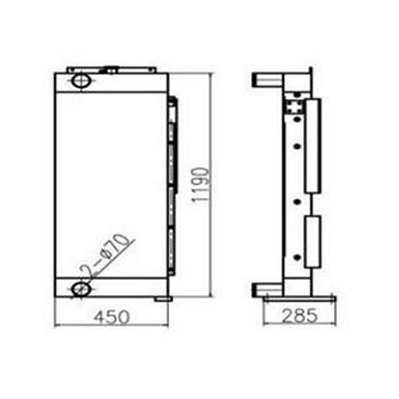 For Doosan Excavator DH350 DH370-9 Water Tank Radiator ASS'Y