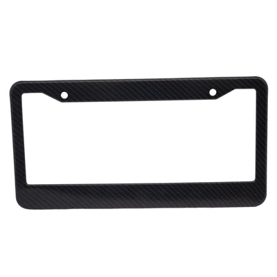 2x Black Car Carbon Fiber License Plate Frame Cover Front & Rear Universal Size
