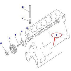 Camshaft 6206-41-1302 for Komatsu 6D95L-1 Engine