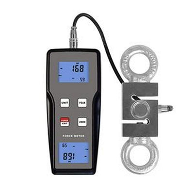 FM-204-1000K 9800N 1000kgf 2200Lbf Digital Force Gauge Push Pull Gauge Dynamometer with External Load Cell Sensor Peak Track Mode 0.5% Accuracy
