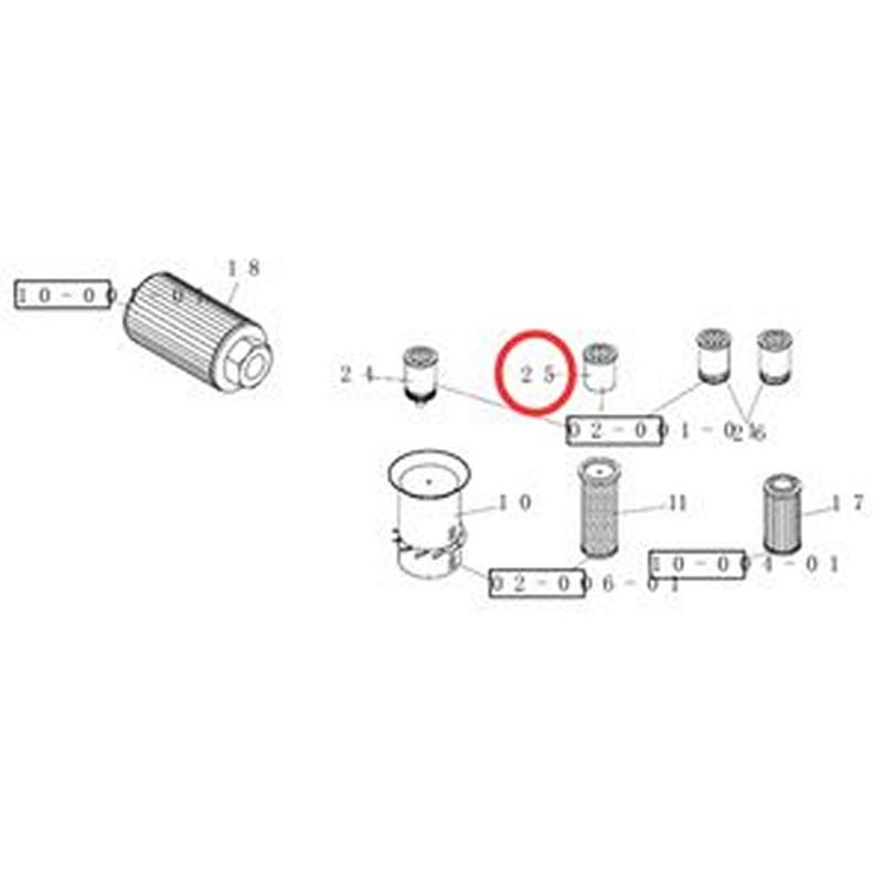 Fuel Filter 84557099 73175966 75208272 V88834 for New Holland Excavator C130 EC160 EC215 EC240 EC270 EC350 EW160 EW220