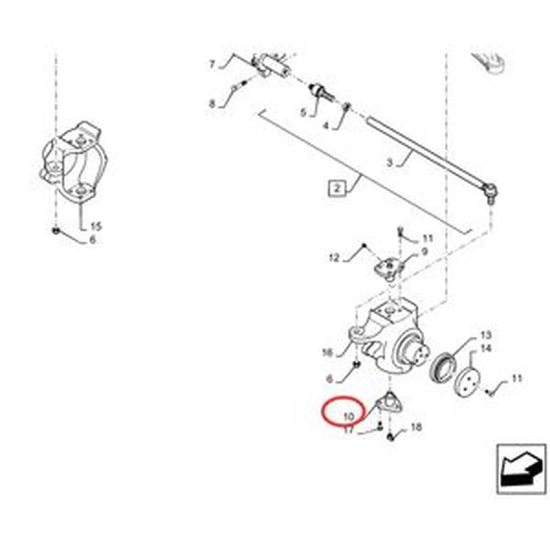 Heavy-Duty King Pin 122259A1 9968025 for CASE Tractor MX Series buymachineryparts