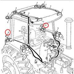 Lámpara RE19079 para Tractor John Deere 820 2510 4030 4255 2140 2255 830 2050 