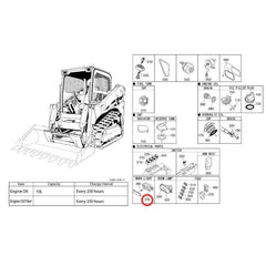 Led Work Light V0511-53510 for Kubota Skid Steer SVL65-2 SVL65-2C SVL75 SVL75-2 SVL75-2C