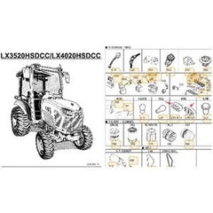 Luz de trabajo LED 6C831-75300 para Kubota LX3520HSDC LX4020HSDC