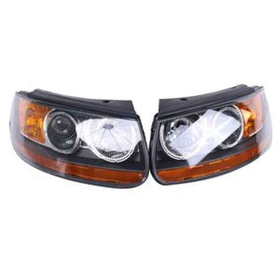 Left & Right Headlight Pair HY2503139/HY2502139 for Hyundai Santa Fe 2007