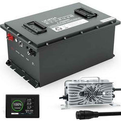 51.2V 105Ah LiFePO4 Battery w/ BMS, 4000+ Cycles, Custom Golf Cart Power