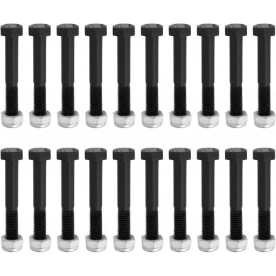 M8 x 55mm PTO Shaft Shear Bolts Kit - 20-Piece Grade 10.9 with Nyloc Nuts, Metric Bolts for Lely Welger Kuhn Krone Balers