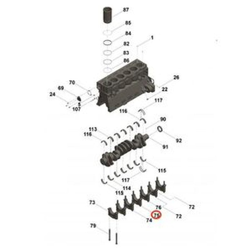 Main Bearing Cap 205023 for Cummins QSK19/KTA19 Engines
