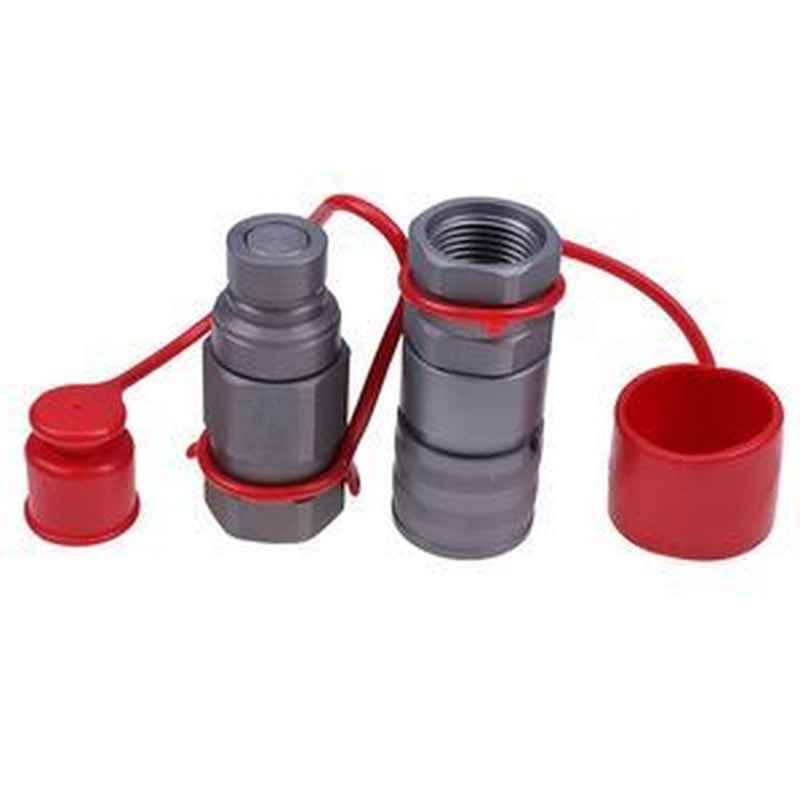 Male & Female Flat Face Coupler Kit 7246777 7246790 for Bobcat Loaders E08-E85