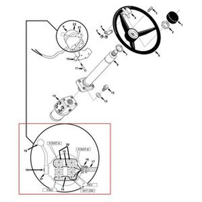 Interruptor principal FWD/REV 91083081 para manipulador telescópico JLG 522 524 534C-9 534C-10