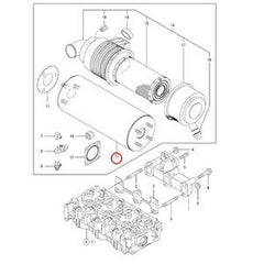 Muffler 119515-13550 Yanmar 3TNV70/74F/76/80F Engine