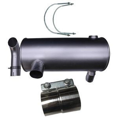 Muffler & Clamp Kit 266-6251 & 094-7583 w/ 2 U-Bolts for Caterpillar CAT Engines