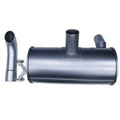 Muffler Silencer with 2Pcs U-Bolts 2420T7227 & Clamp 2427U1139 fit KOBELCO Isuzu 4JB1 Engine Kobelco SK60 Excavator