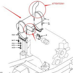 Muffler Silencer SA1114-00432 for Volvo Excavator EC290 New Type - Buymachineryparts