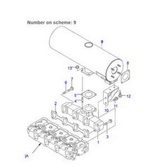 Muffler Silencer YM129981-13500 for Komatsu Excavator PW75R-2 PW75-1 PC75R-2 PC75-1 - Buymachineryparts