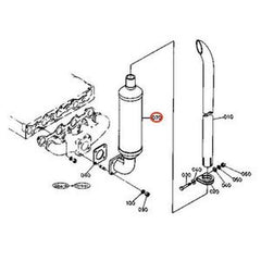 Muffler Kit 66361-54510 for Kubota Tractor B2150D B2150E B2150HSD B2150HSE B9200HST-DP B9200HST-EP buymachineryparts
