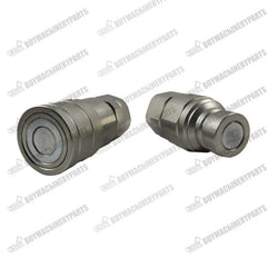 New 1/2" Body x 3/4 NPT Flat Face Hydraulic Quick Connect Coupler Coupling Set - Buymachineryparts