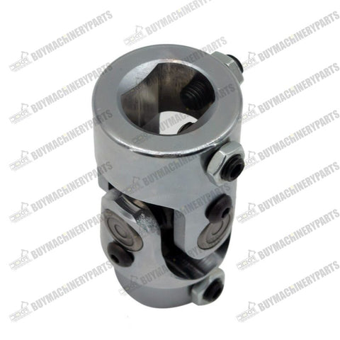 New 1" DD to 3/4" DD Steering Shaft U Joint Coupling Chrome