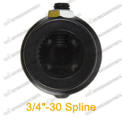 New 3/4"-30 Spline X 3/4" DD Universal Steering U-Joint Black Single Shaft