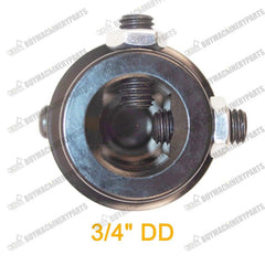 New 3/4" DD x 3/4" 36 Spline Black Steering Shaft U Joint Universal Coupling