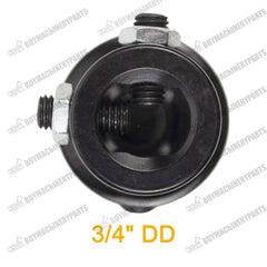 New 5/8" 36 Spline x 3/4" DD Steering Universal Joint Single Black U-Joint Shaft