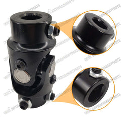 New 5/8" 36 Spline x 3/4" DD Steering Universal Joint Single Black U-Joint Shaft