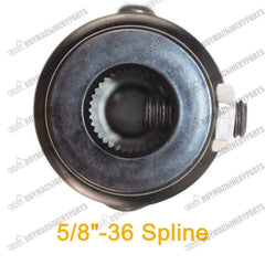 New 5/8" 36 Spline x 3/4" DD Steering Universal Joint Single Black U-Joint Shaft