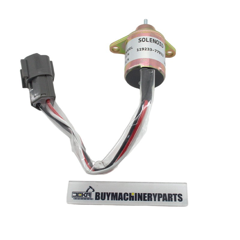 12V Fuel Stop Solenoid Y119233-77932 for Takeuchi Mini Excavator - Buymachineryparts