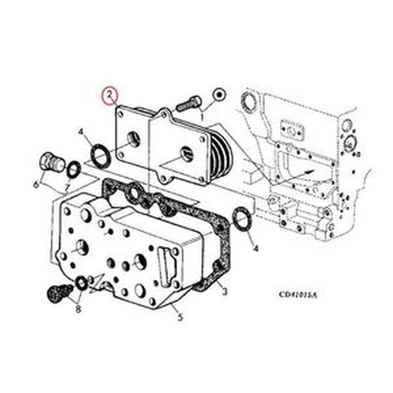 Oil Cooler RE560756 RE59812 for John Deere 3029/4045/6068 Engines buymachineryparts