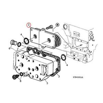 Oil Cooler RE560756 RE59812 for John Deere 3029/4045/6068 Engines