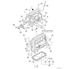 Cárter de aceite 11110-FU400 para motor Nissan K21/K25, carretillas elevadoras Komatsu X20/AX50/BX20/BX50/FG20-16/FG30-16