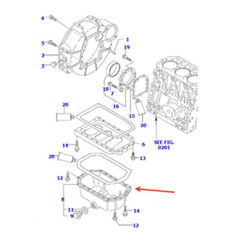 Oil Pan 129211-01770 for Komatsu 3D84E Engine PC35R-8 Excavator