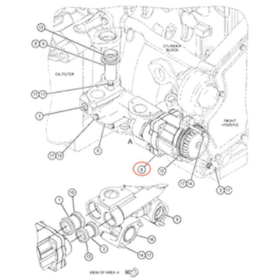 Oil Pump 489-2309 for Caterpillar CAT C13 3412C Engine