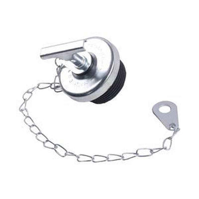 2' Oil Filter Cap with Chain 107981 for CASE Engine Compatible with Komatsu Excavators
