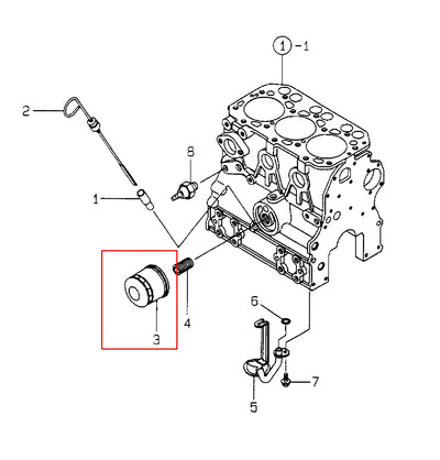 Oil Filter 119305-35150 for Yanmar 1GM 1GM10 2GM 2GM20 2GMF 2GM20F 2QM15 3GM 3GMD 3GM30 3GMF 3GM30F 3JH4E