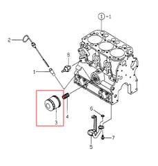 Oil Filter YM119305-35150 for Komatsu 2D68E 3D68E 3D72N 3D74E Engine PC03-2 PC05-7 PC09-1 PC10-7 Excavator