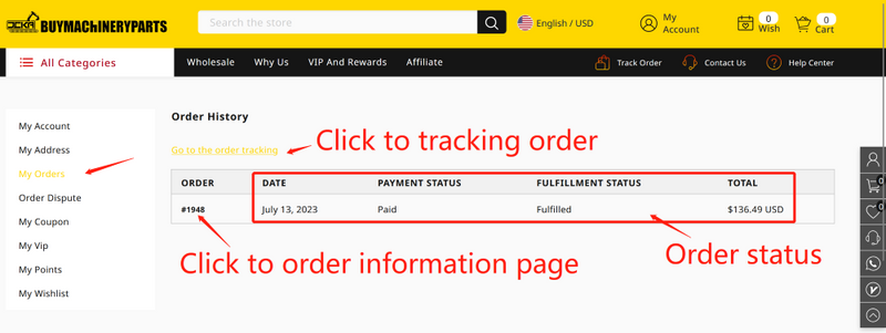 Check your Order Status