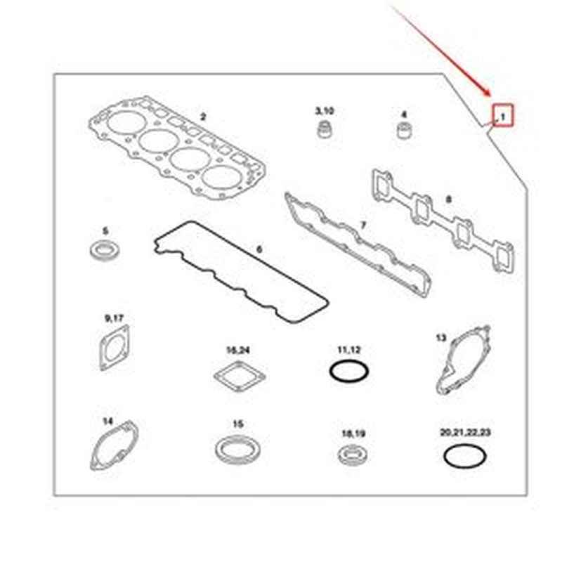 Complete Gasket Kit SA8210-06160 for Volvo EC55 EC55E EW55 Excavator