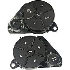 Par de Botões do Interruptor do Volante Dianteiro A2048210351 para Mercedes W204 W212 GLK 2008-2015