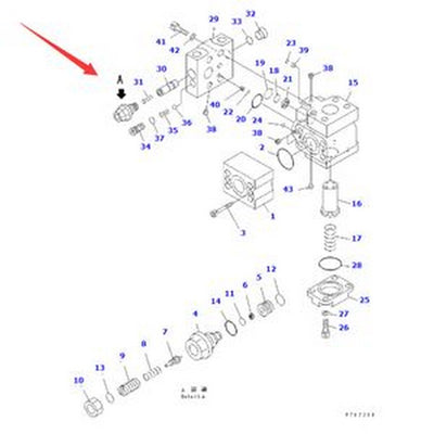 Pilot Valve 702-21-09230 for Komatsu Excavator PC128US-2-AC PC138US-2-AT PC130F-7 - Buymachineryparts