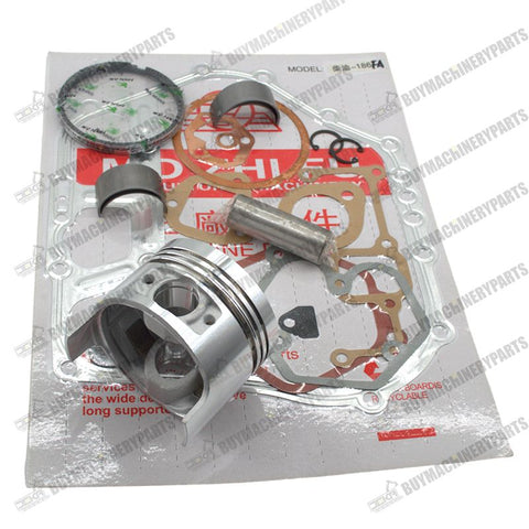 Piston Kit With Gaskets & Bearings For Yanmar L100 186F Engine / Generator – 10HP