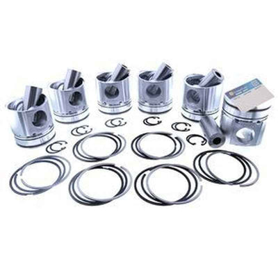 Piston & Ring Kit STD for Mitsubishi S6R Engine Hitachi EX1200-5C
