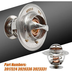 Thermostat Kit 3920336 3923331 3917324 Replacement for Cummins Engine 1989-1993 6BTA 6BT 6B 4BTA 4BT 4B 3.9L 5.9L JCB Tractor 3170-80 3170-65 3170