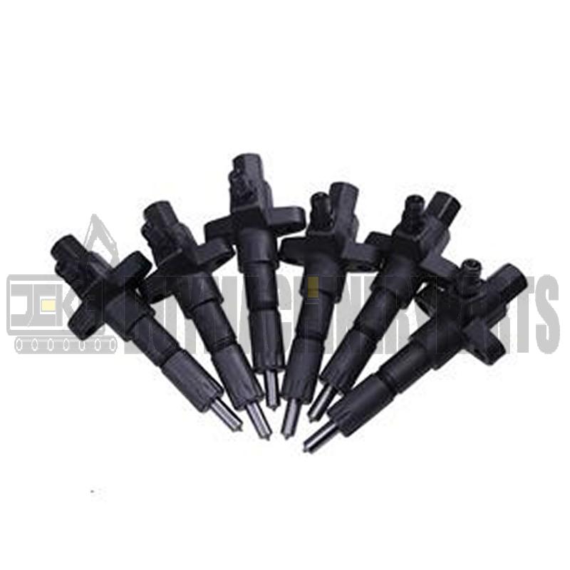 6 PCS Fuel Injector 1-15300250-2 for Isuzu Engine 6BD1 6BG1 Hitachi Excavator EX200-2 EX200-3