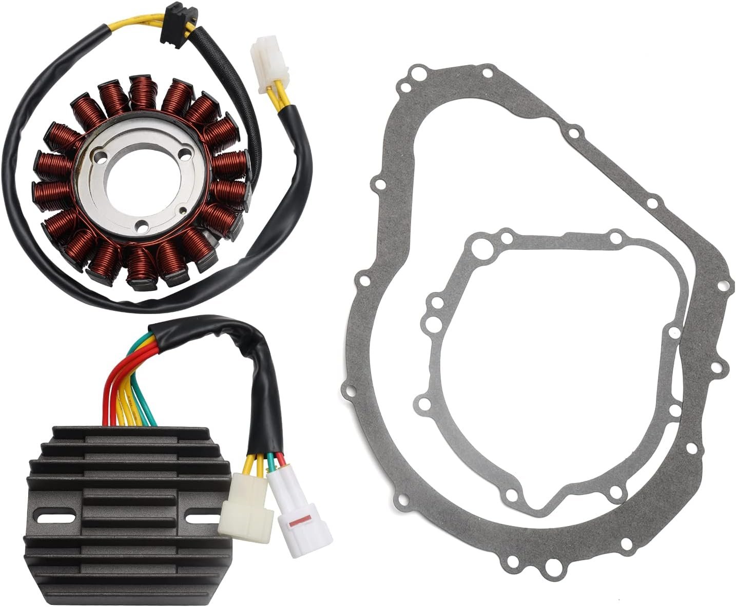 Regulator Rectifier with Stator and Gasket Kit Compatible with 2006-2012 Suzuki